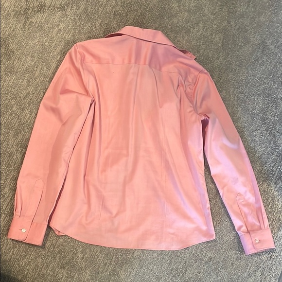 Lands' End Pink Button Down Shirt Classic Cotton - Picture 3 of 3